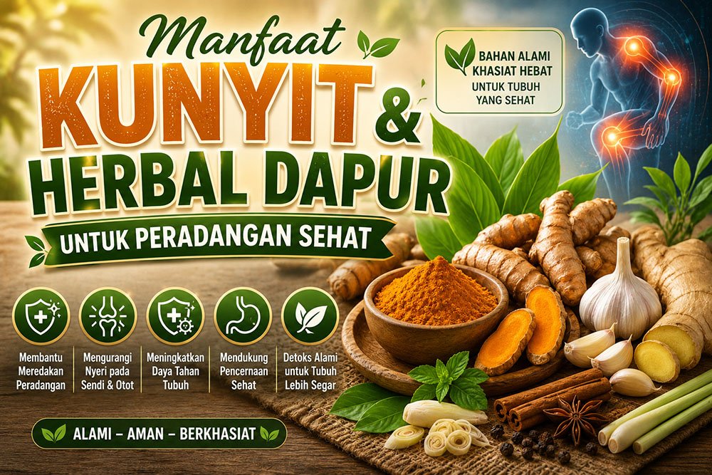 Manfaat Kunyit & Herbal Dapur untuk Peradangan Sehat